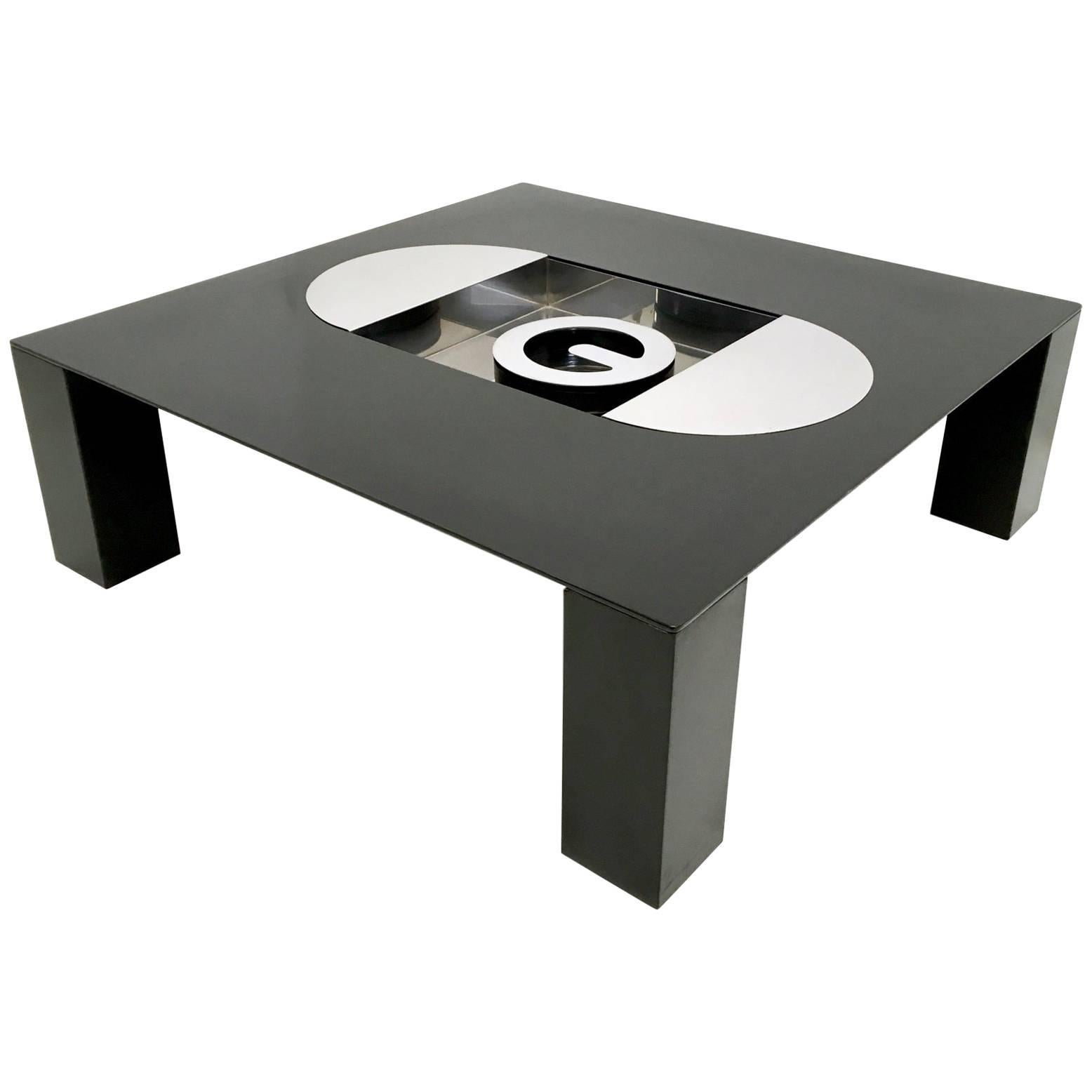 Tebe Coffee Table with Ashray by Giovanni Offredi Produced by Saporiti, 1970s