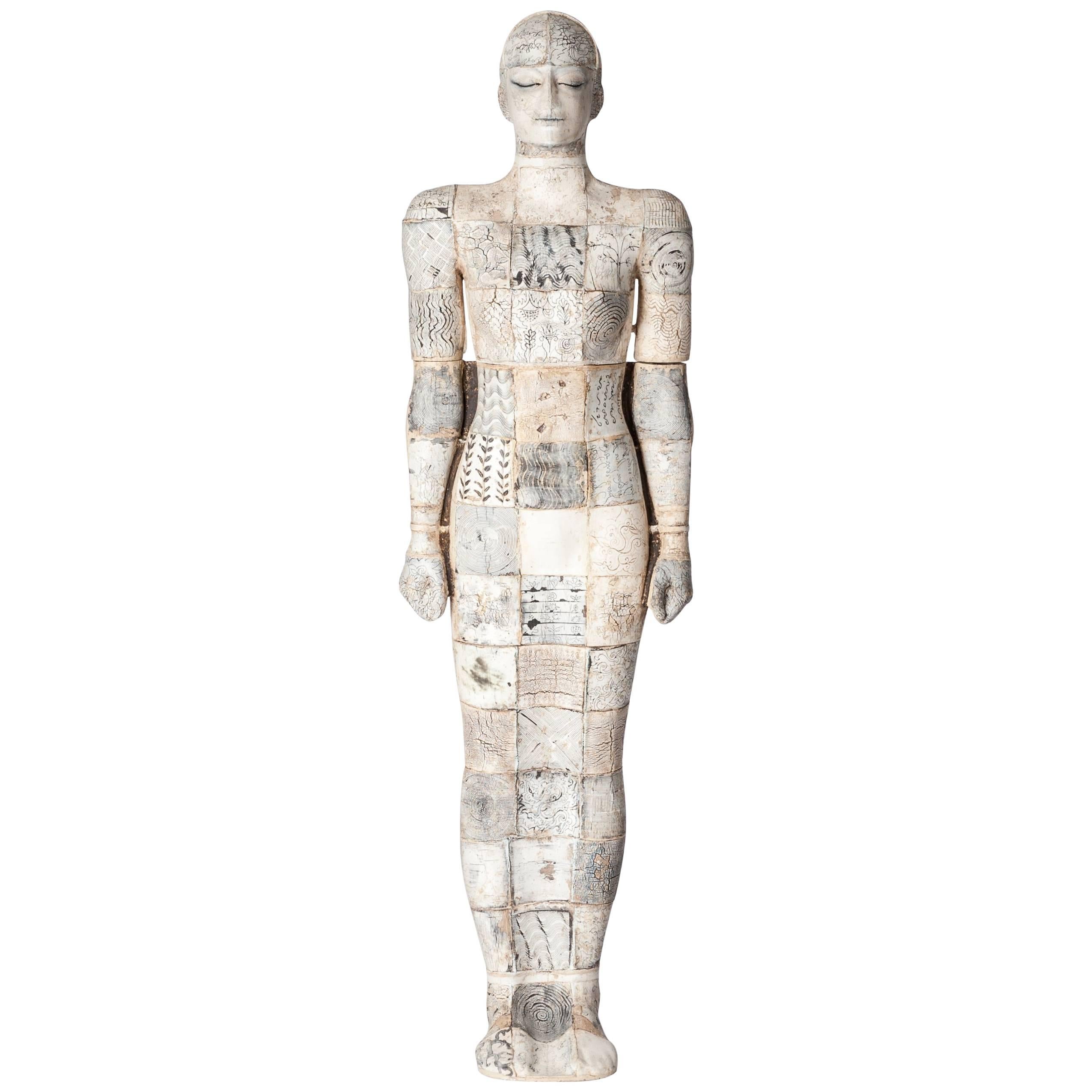 Contemporary Ceramic Figural Lifesize Female Sculpture by Dora Várkonyi For Sale