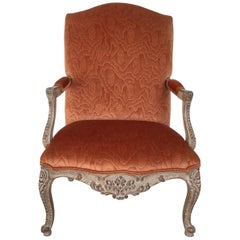 Regal French Louis XV Style Painted Armchair