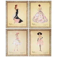 Robert Best Framed Barbie Collection, Set of Four