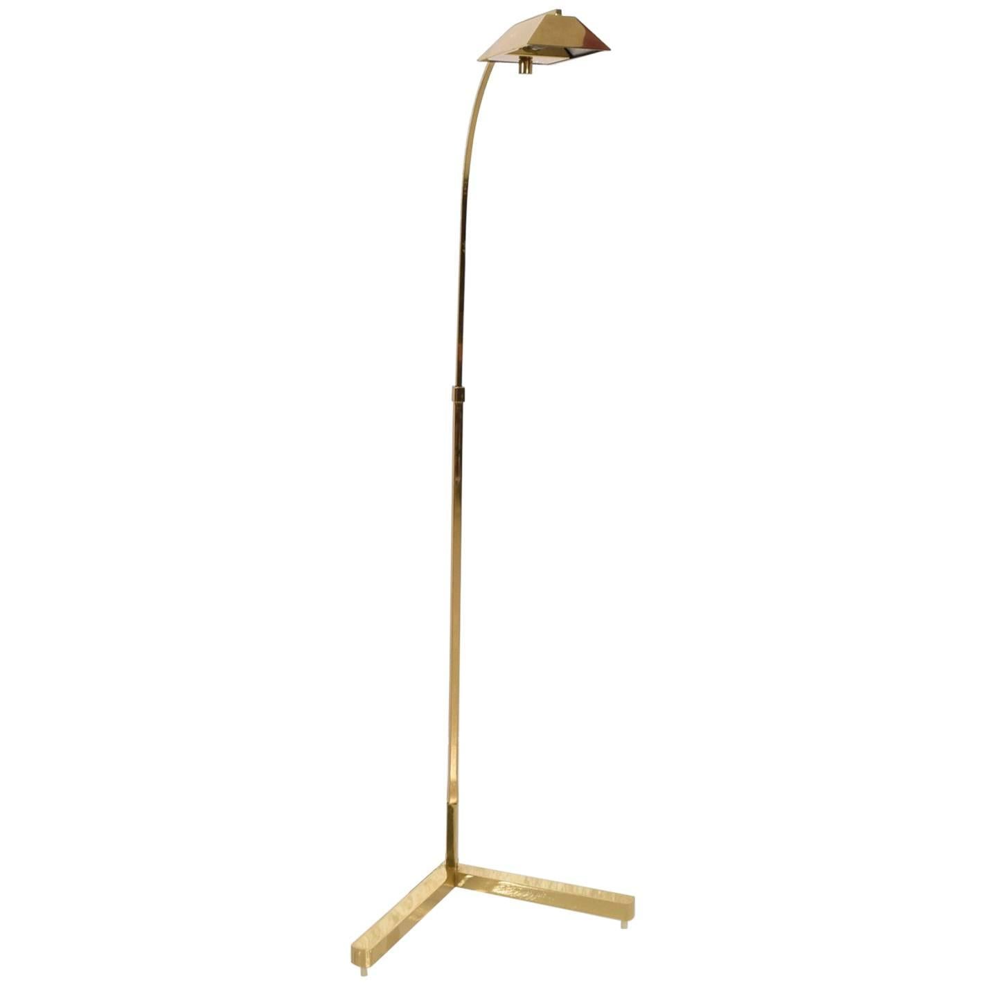 Mid-Century Modern Brass Floor Lamp by Casella