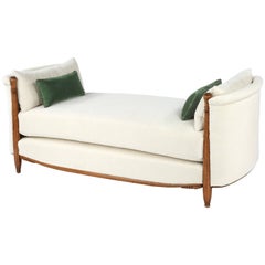 Antique French Art Deco 'Alpaca' Daybed