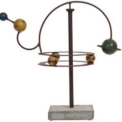 Retro Painted Orrery Mobile Sculpture