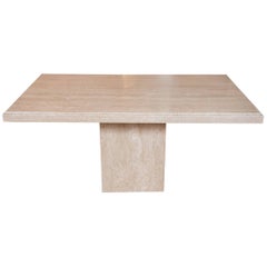 Vintage Travertine Breakfast Table/Desk