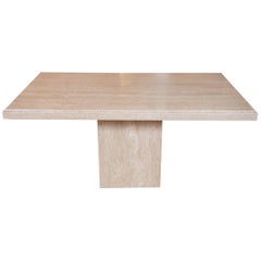 Vintage Travertine Breakfast Table/Desk