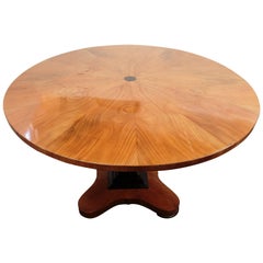 19th Century Biedermeier Pedestal Table or Center Table
