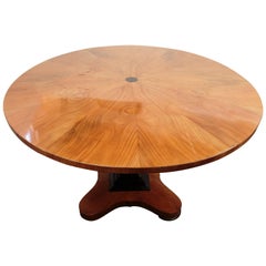 19th Century Biedermeier Pedestal Table or Center Table 