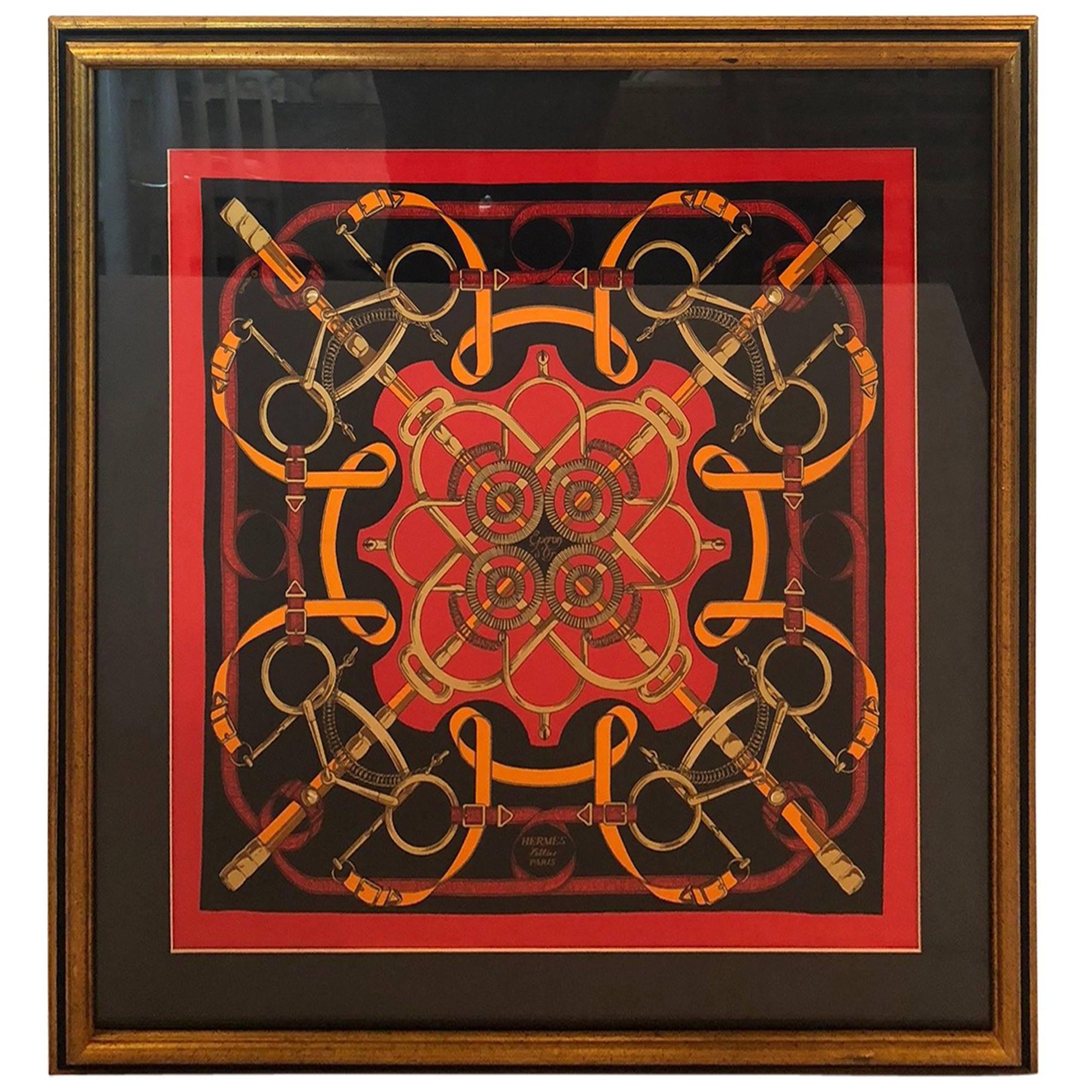 Framed Hermes Scarf at 1stDibs  hermes scarf framed, framed hermes scarves,  frame hermes scarf