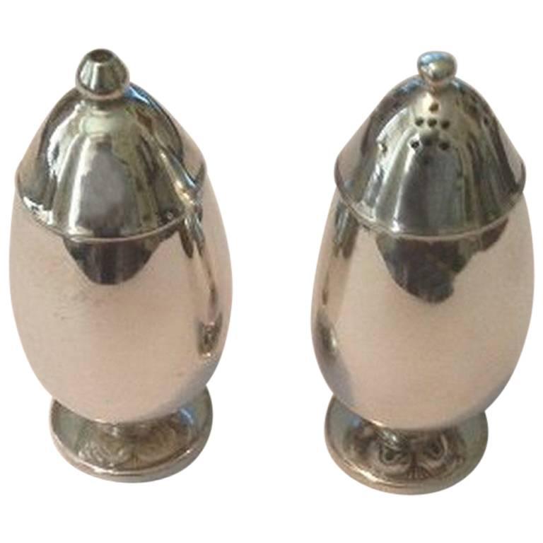 Georg Jensen Cactus Sterling Silver Salt and Pepper Shakers #629B