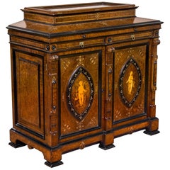 Renaissance Revival Display Cabinet, Marquetry, Pottier & Stymus, NY, circa 1870