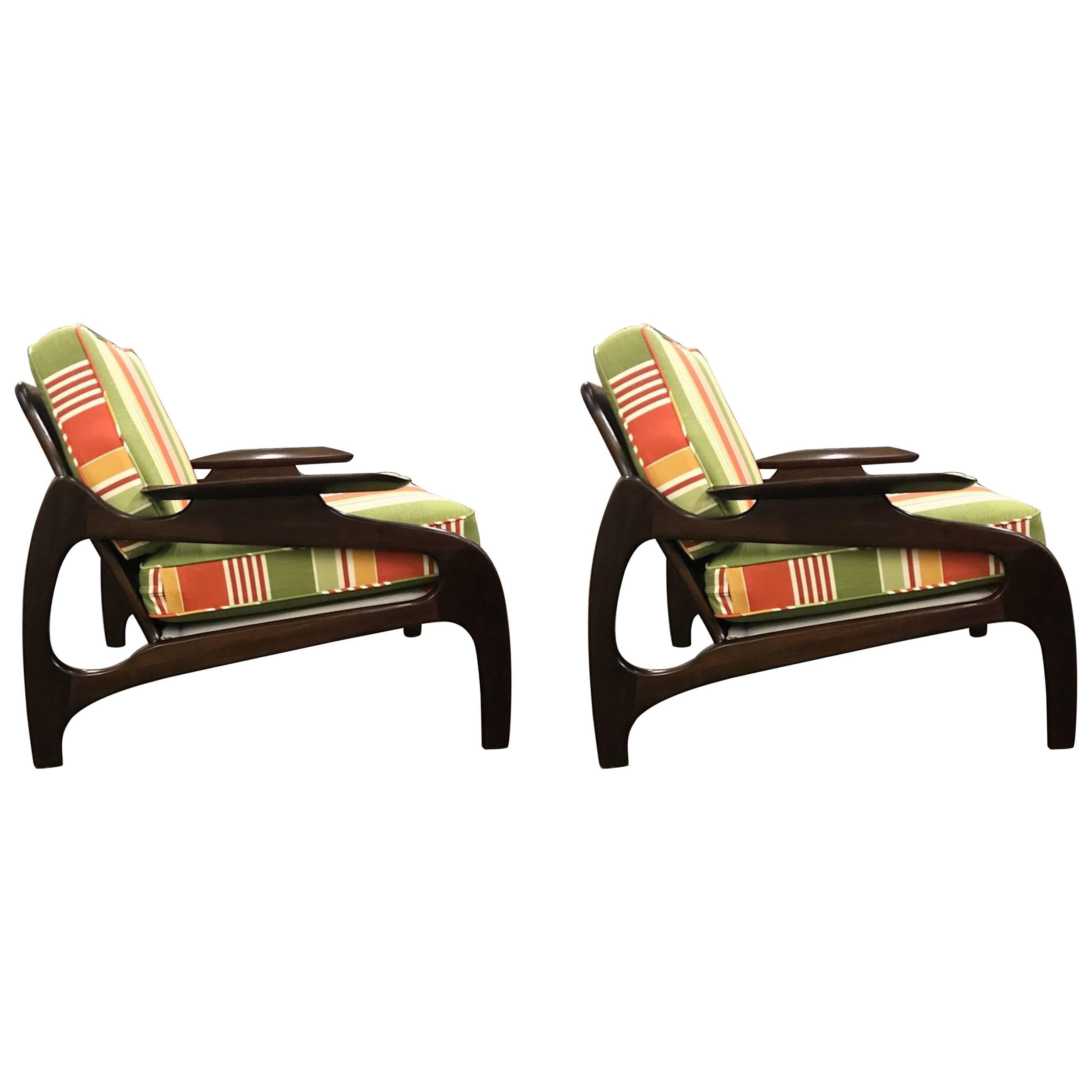 Pair of Lounge Chairs, Model 1209C, by Adrian Pearsall for Craft Associates