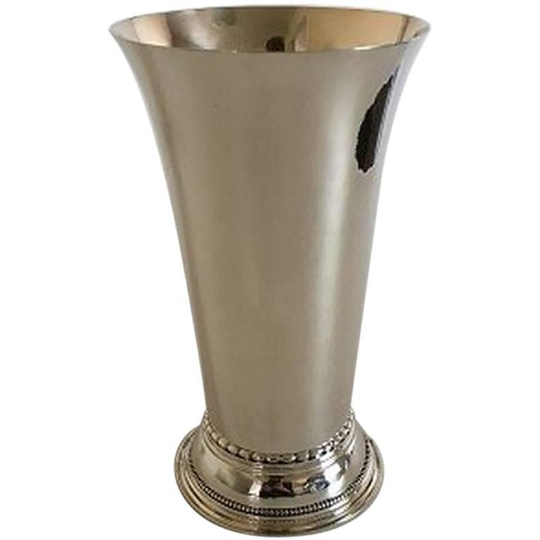 Georg Jensen Sterling Silver Vase #115 For Sale