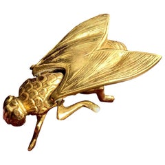 Vintage Brass Fly Ashtray