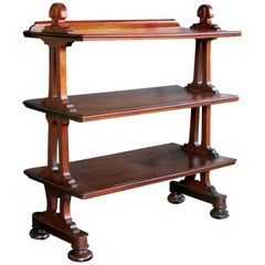 Handsome English George IV Late Regency Mahogany Etagere by Thomas King