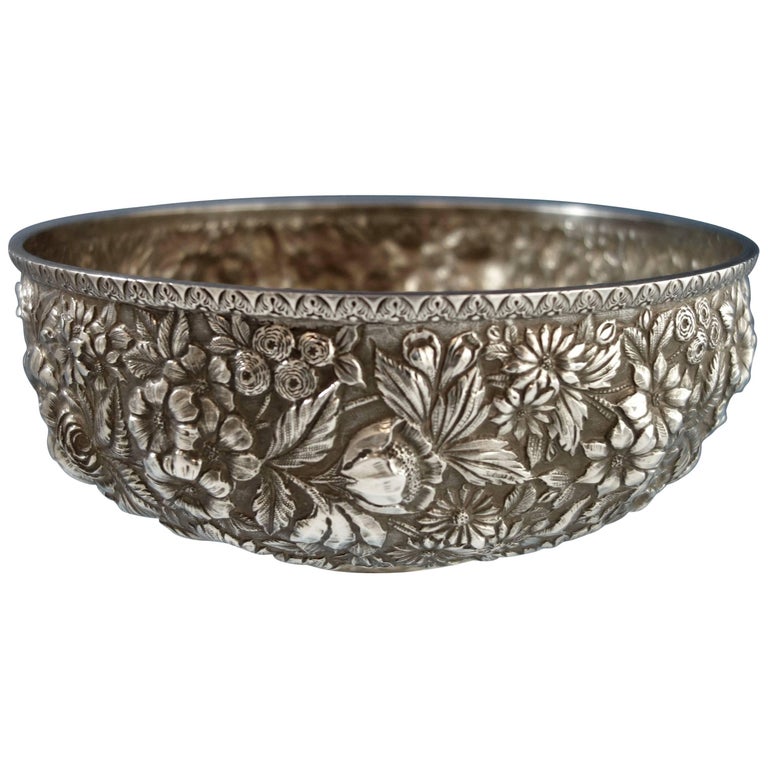 Repousse by Jenkins and Jenkins Sterling Silver Fruit Bowl 188