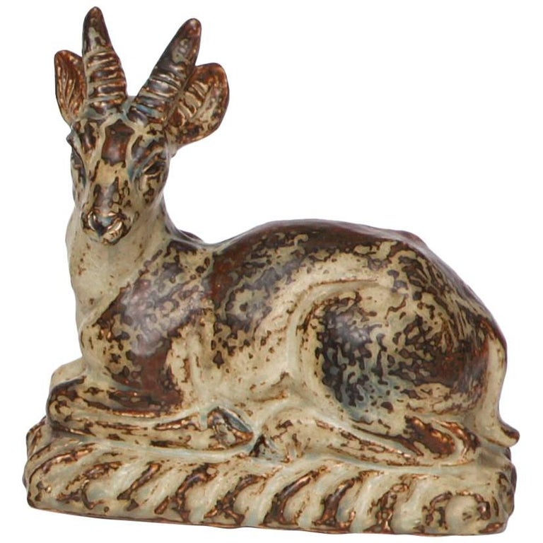 Knud Khyn for Royal Copenhagen, Ceramic Deer, Denmark, circa 1959 For Sale