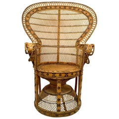 Vintage Wicker Emmanuel Peacock Chair