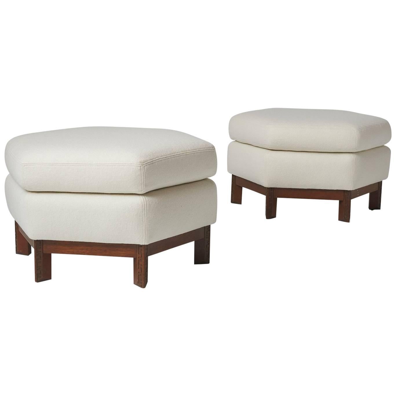 Pair of Ottomans by Frank Lloyd Wright for Henredon