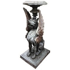 Impressive Bronze Garden Statue of a Griffin