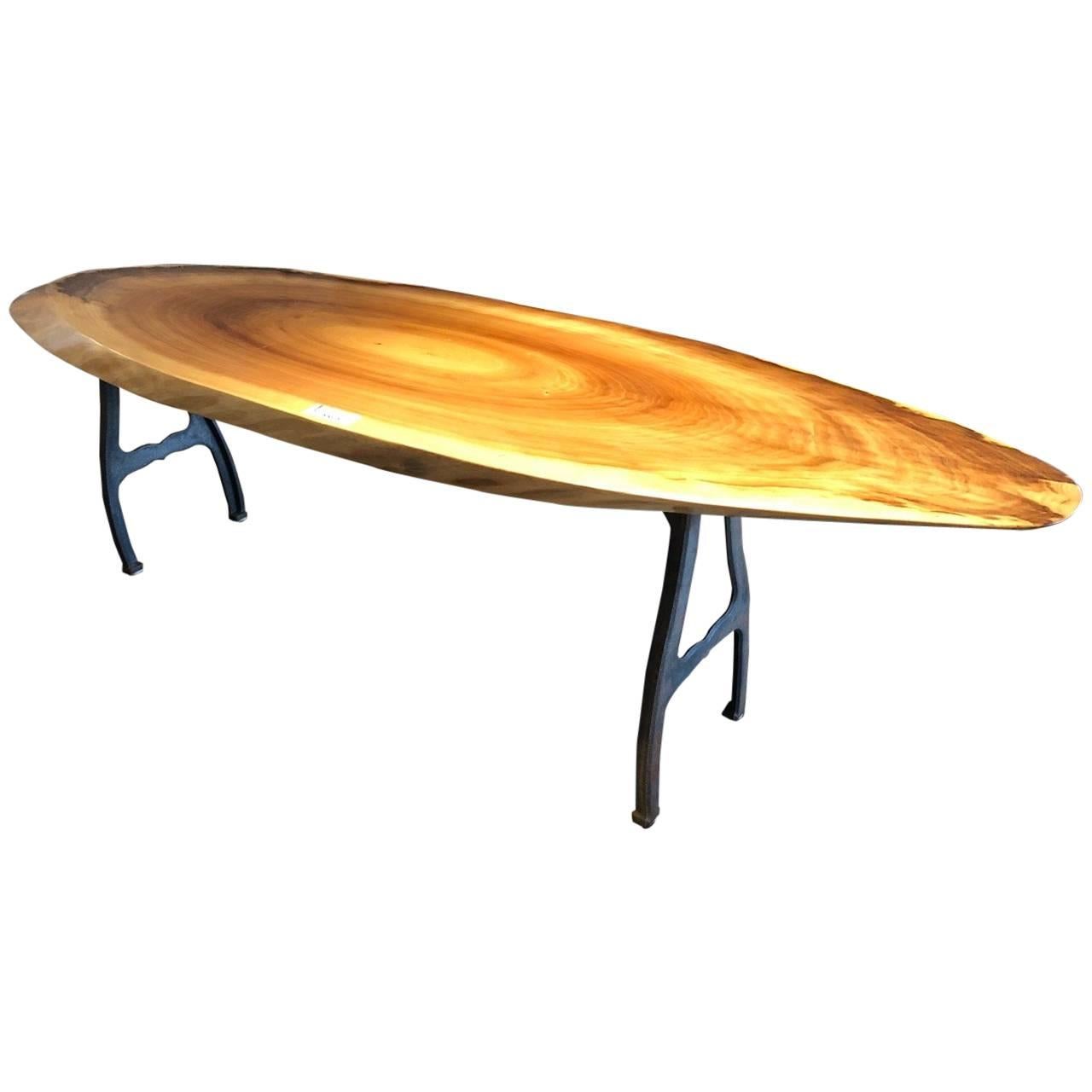 Super Sleek Surfboardesque Slab Coffee Table in Poplar