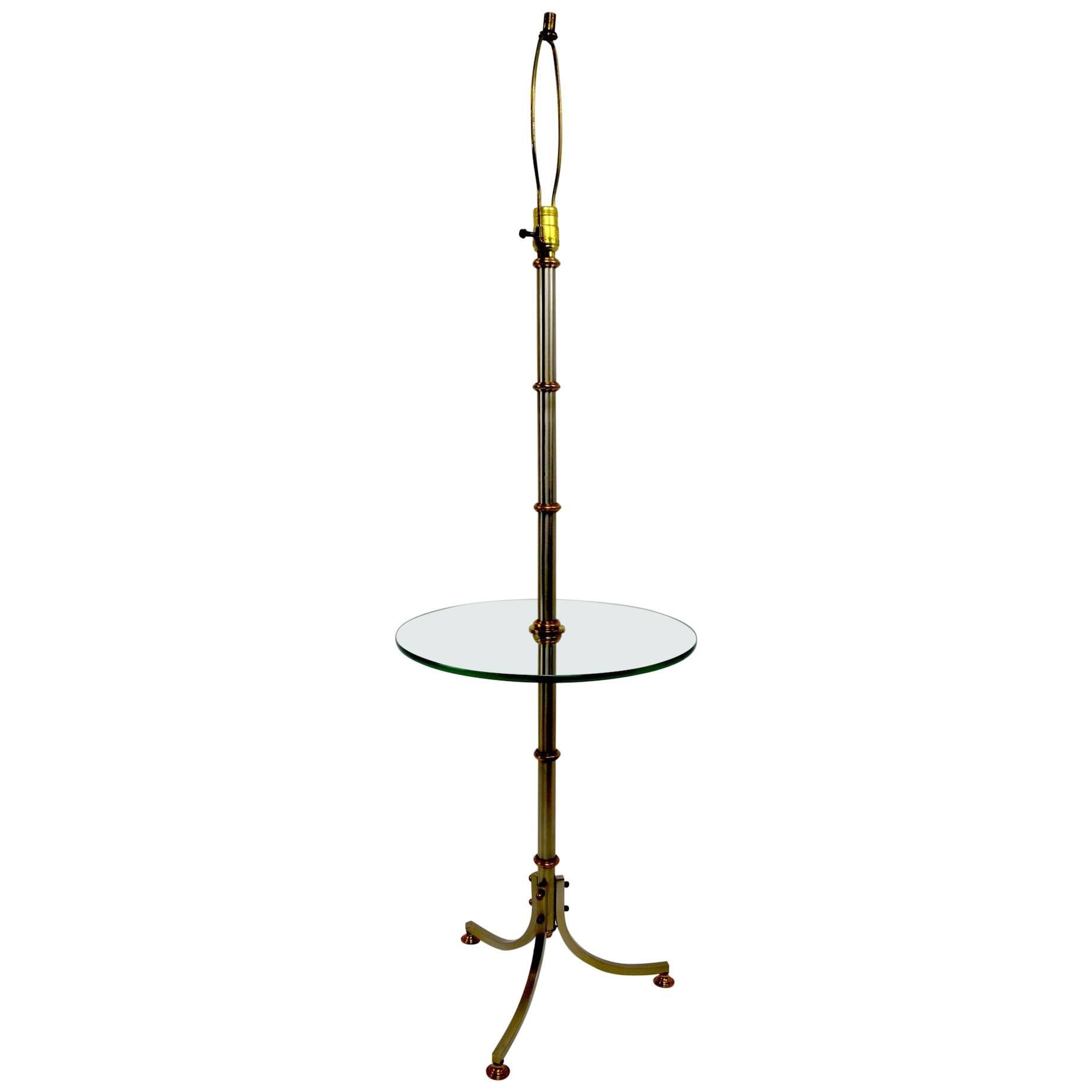 Floor Table Lamp with Glass Shelf