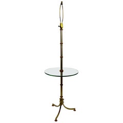 Floor Table Lamp with Glass Shelf
