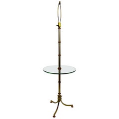 Floor Table Lamp with Glass Shelf