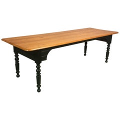 19th Century Fruit Wood Farm Table