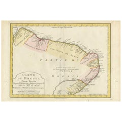 Antique Map of the Eastern Part of Brazil by A. Van Krevelt, 1772