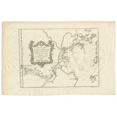 Antique Map of the Mouth of the Yangtze River 'China' by J.N. Bellin, 1764