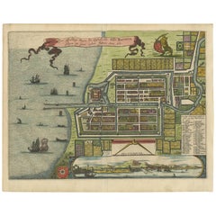 Carte ancienne de Batavia « Batavia, Indonésie » par Montanus, 1679