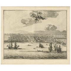 Antique Print of Makassar 'South Sulawesi, Indonesia' by P. van der Aa