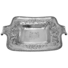 Antique Georgian ‘IV’ Silver Dish, Abraham Peterson, London, 1807