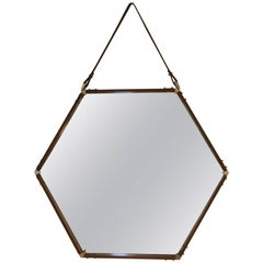 Large Hexagonal Mirror, circa 1960, Italy