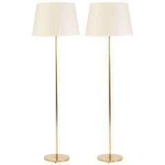 Pair of 1960s Brass Floor Lamps by Bergboms
