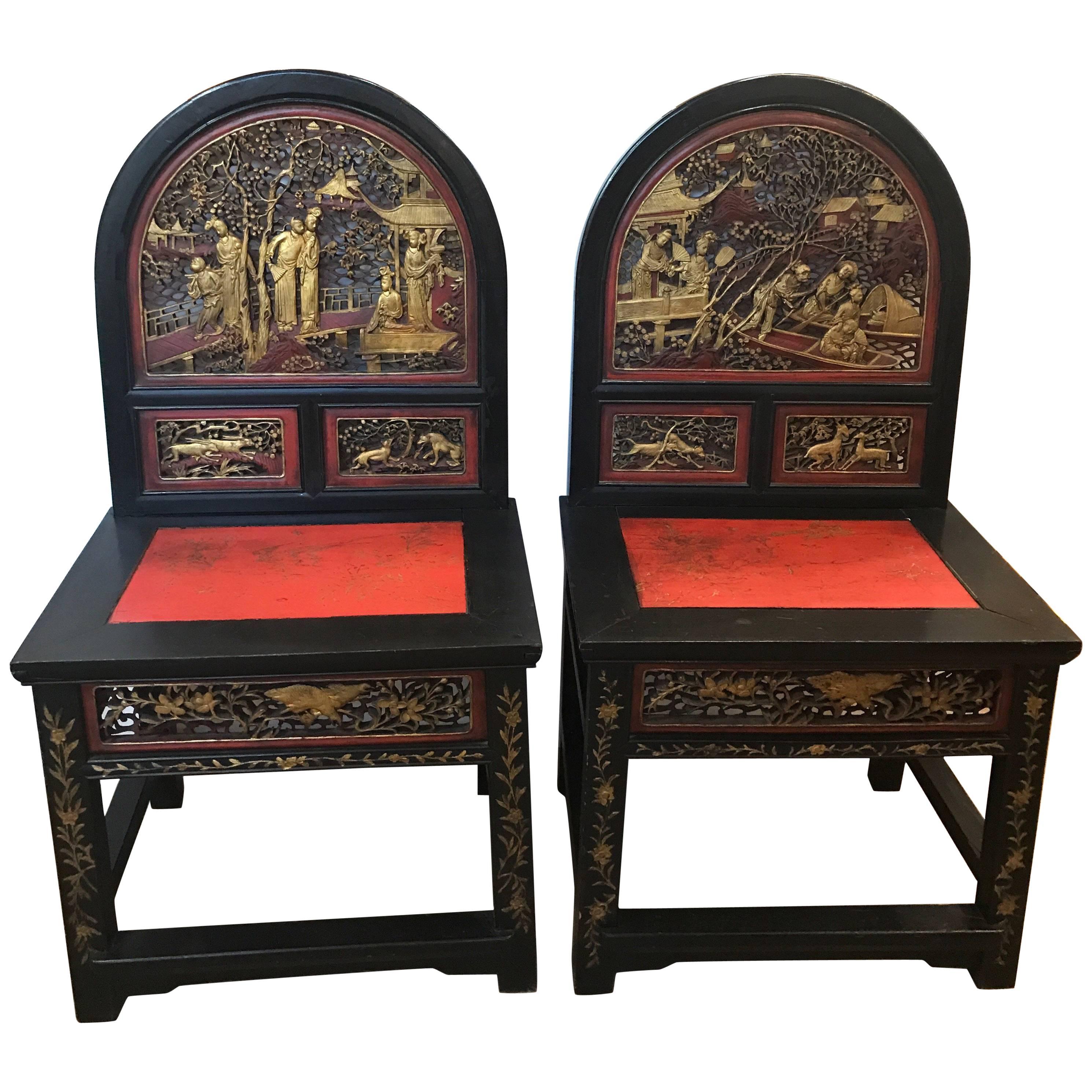 Pair of Chinese Ancestral Chairs