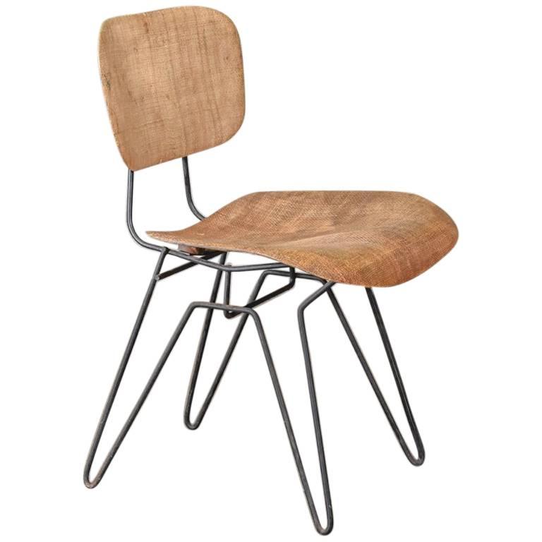 Hobart Wells Iron and Fiberglass Side Chair For Sale at 1stDibs