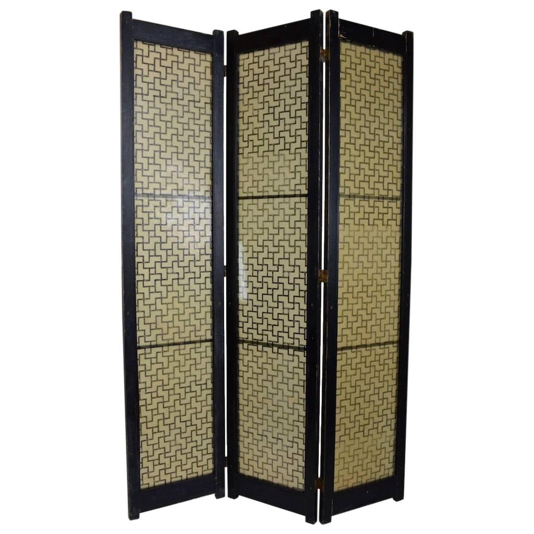 Mid Century Folding Screen by Tropicraft of San Francisco For Sale