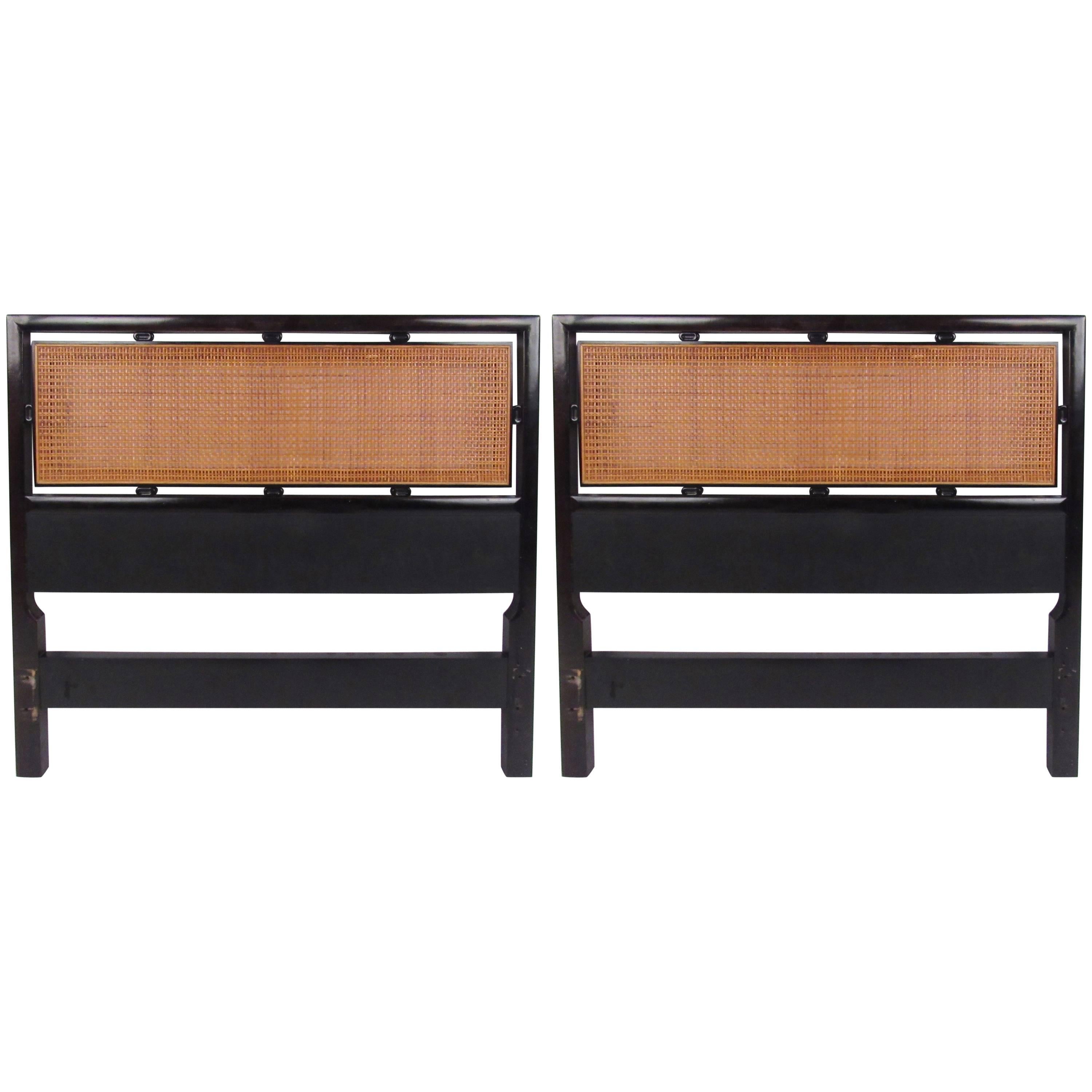Pair of Vintage Modern Twin Size Headboards by Michael Taylor for Baker