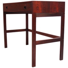 Diminutive Danish Modern Rosewood Desk by EJM Skive