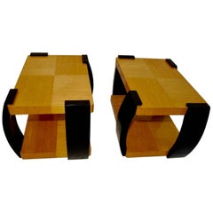 Beautiful and Elegant Pair of French Art Deco Side Table