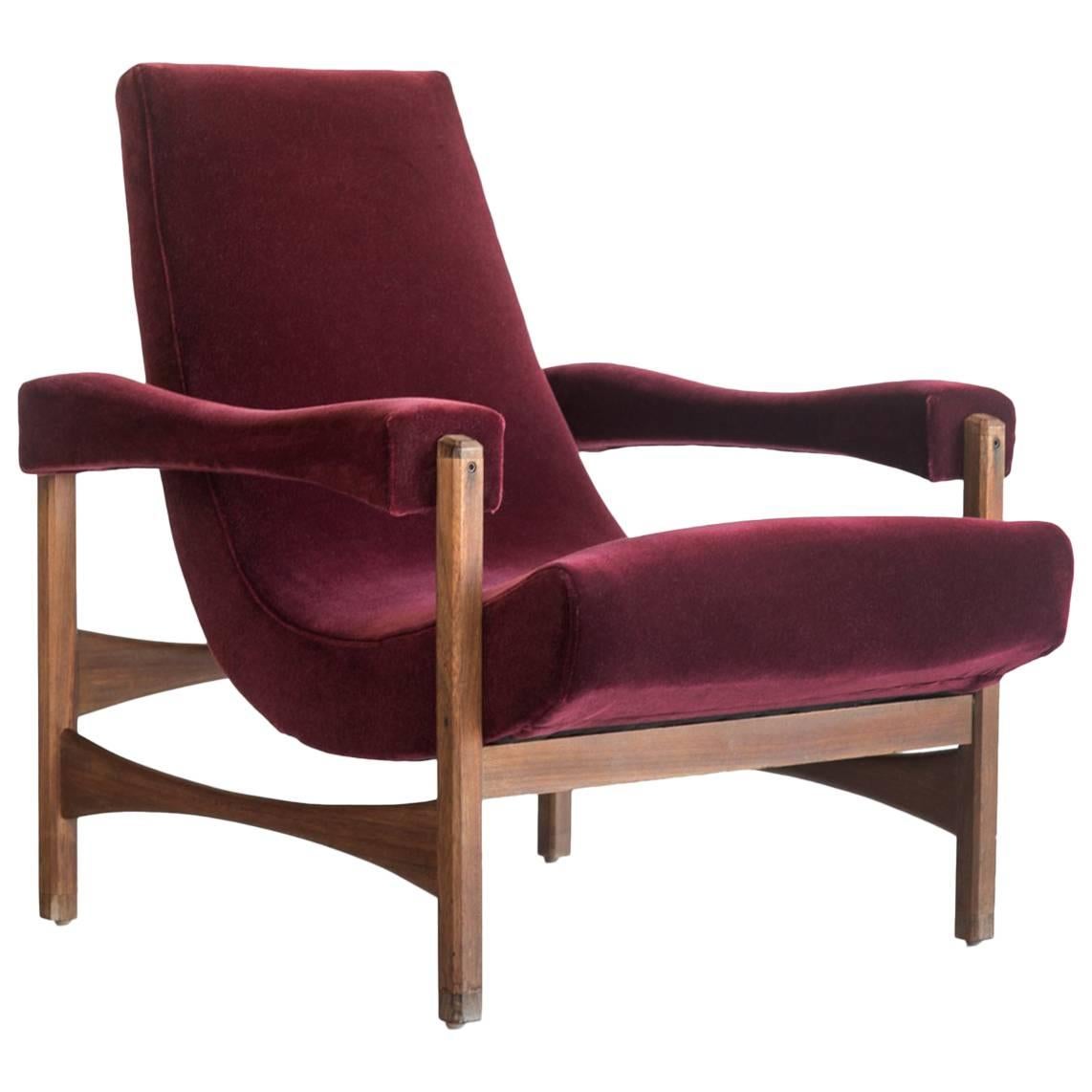 Italian Sling Arm Lounge Chair, circa 1960
