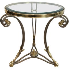Neoclassical Style Gueridon with Brass Details Attributed to Maison Jansen