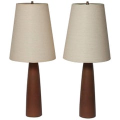 Pair of Ceramic Lamps by Lotte and Gunnar Bostlund