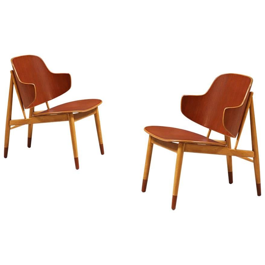 Ib Kofod-Larsen Shell Chairs for Christiansen & Larsen