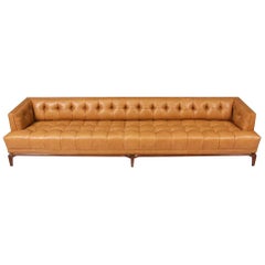 Biscuit-Tufted Leather Sofa by Maurice Bailey for Monteverdi-Young