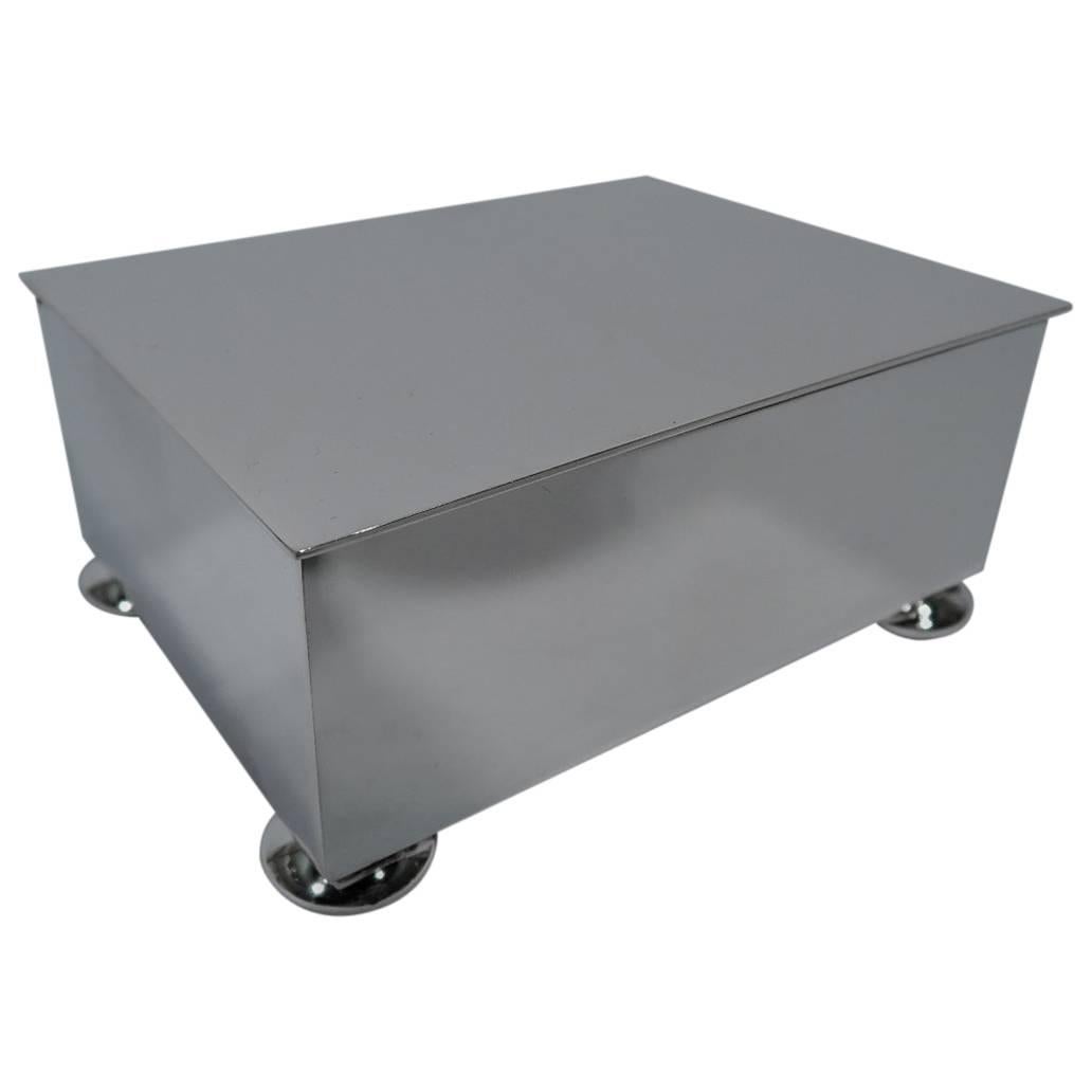 Tiffany Mid-Century Modern Sterling Silver Desk Box
