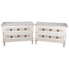 Antique Pair of Swedish Chests of Drawers Louis XVI Style Gustavian Patina
