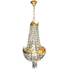 Antique French Empire Style Basket Chandelier