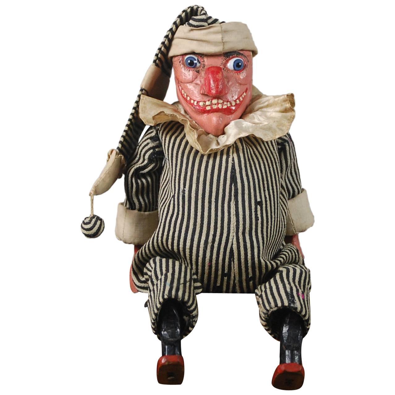 Late 19th Century Wood Carved Mr Punch Puppet